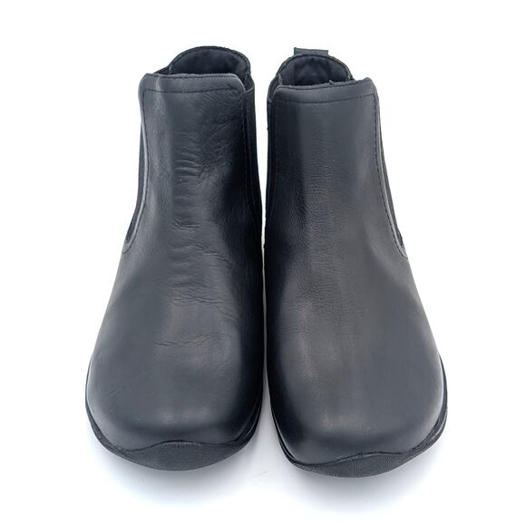 David Tate Space Leather Ankle Chelsea Boots Women's Black Size US6.5W EU37 - Picture 2 of 12